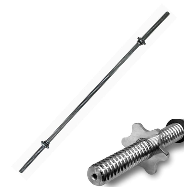 Rak skivstång 150 cm - med skruvklämmor - 28 mm - upp till 150 kg