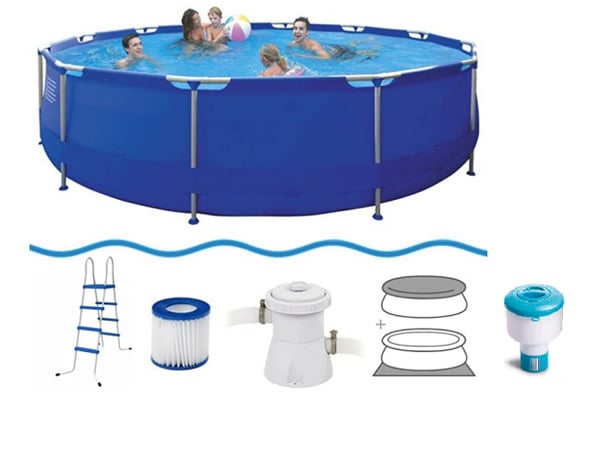 Jilong 450 x 90 cm oppustelig pool med pumpe - komplet sæt