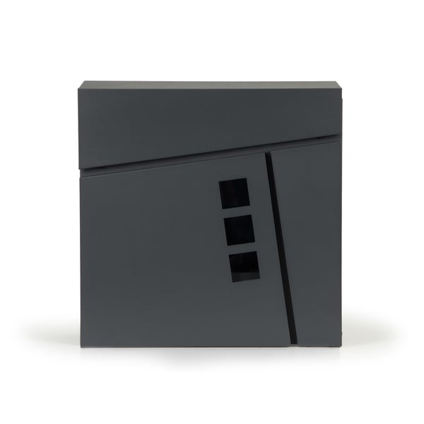 Postkasse geometrisk 36,5 x 37 cm - Stål - Antracit