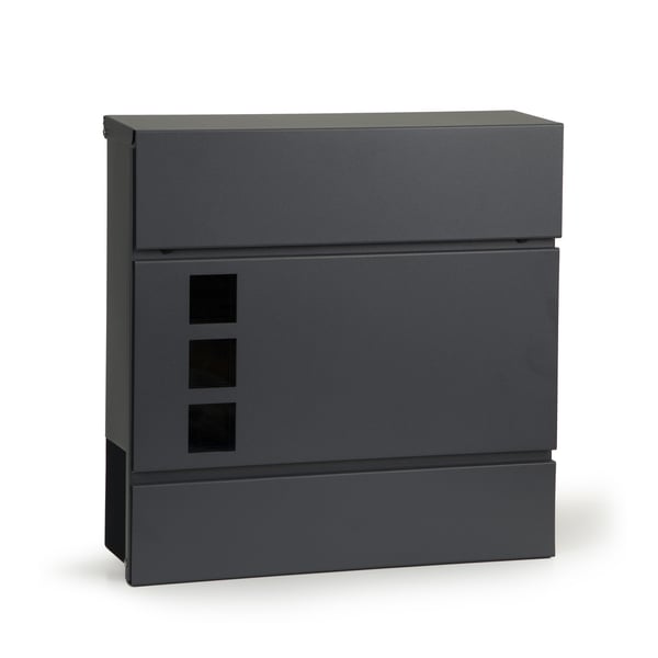 Postkasse 37 x 37 x 10 cm – Galvaniseret Stål – Antracit