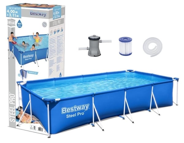 Bestway Steel Pro 400 x 211 x 81 cm - inklusive pump