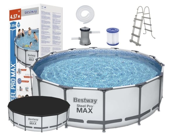 Bestway Steel Pro Max - 457 x 122 cm - komplett set med pump