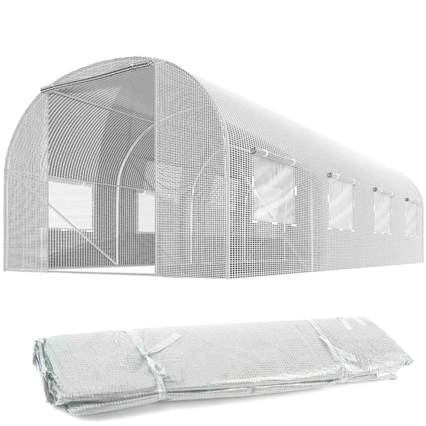 Trädgårdsväxthusfolie - 2,5 x 4 m - Vit - 10m2