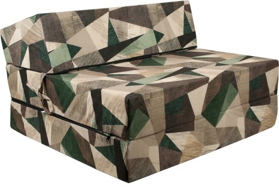 Foldbar madras - Vaskbart betræk - 200cm x 90cm x 15cm - Klassisk