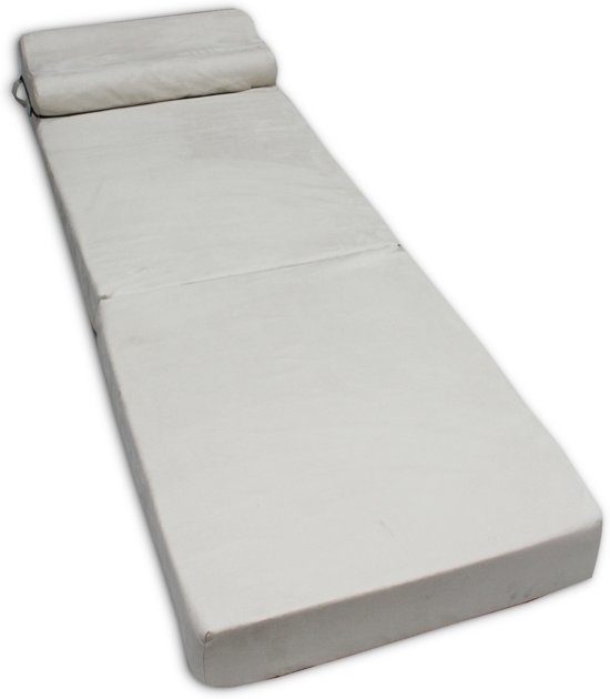 Kokoontaitettava patja - Pestävä päällinen - 70cm x 200cm x 15cm - Kerma