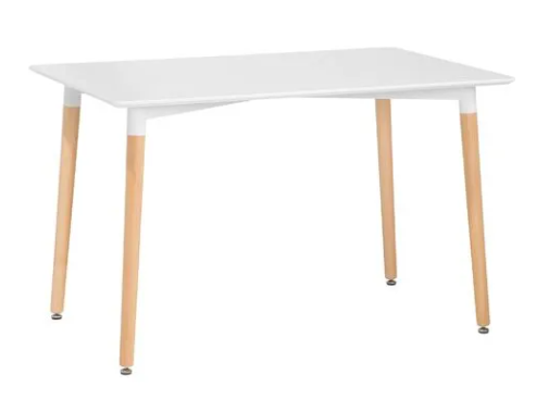 Moderne bord - 120x80 cm - hvid - skandinavisk design