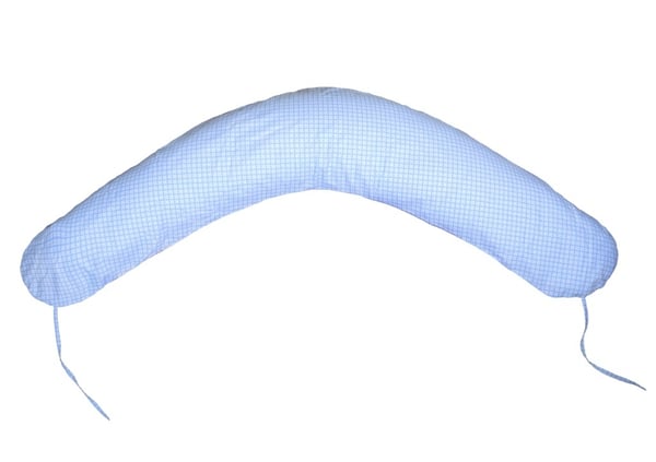 Ammepude - Graviditetspude - 100% bomuld - med snore - 145 cm - blåternet