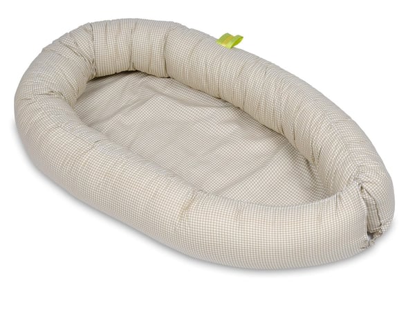 Babynest - babynest - 0-8 måneder - 100% bomuld - 82x54cm - beige ternet
