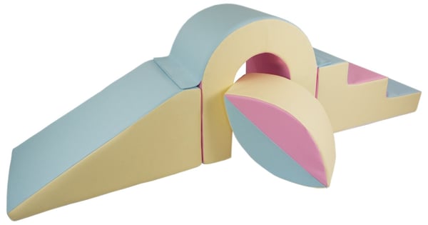 Skumbro-sæt - 65 cm højt - pink, blå, gul (pastel)