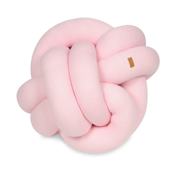 Nappityyny - solmutyyny - koristetyyny - sisustustyyny - 35x35cm - vaaleanpunainen