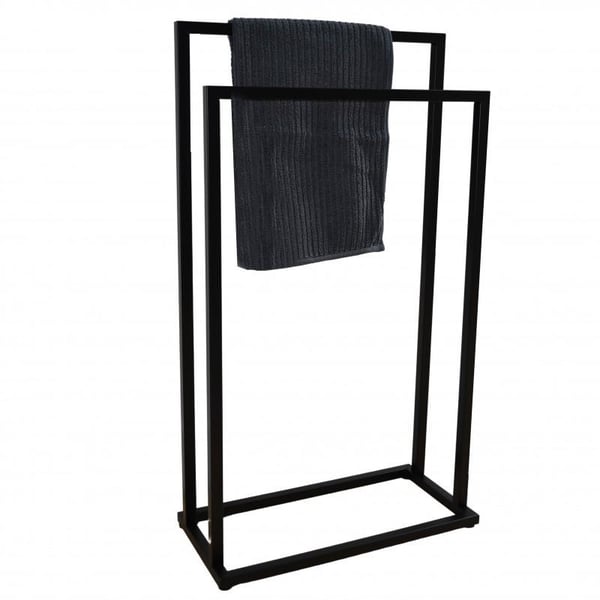 Håndklædestativ - fritstående - 45x21,5x84,5 cm - mat sort