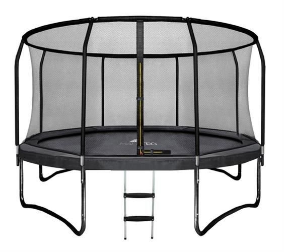 Trampolin - 305 cm - med net og stige - op til 150 kg - sort