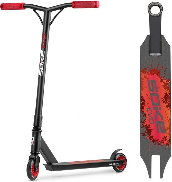 Børnescooter - skate - aluminium - EVO rød