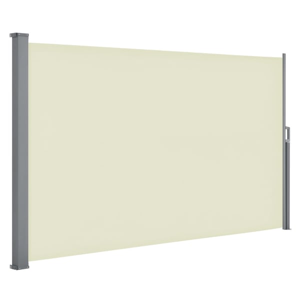 Læskærm - beige - udtrækkelig - 350x180 cm