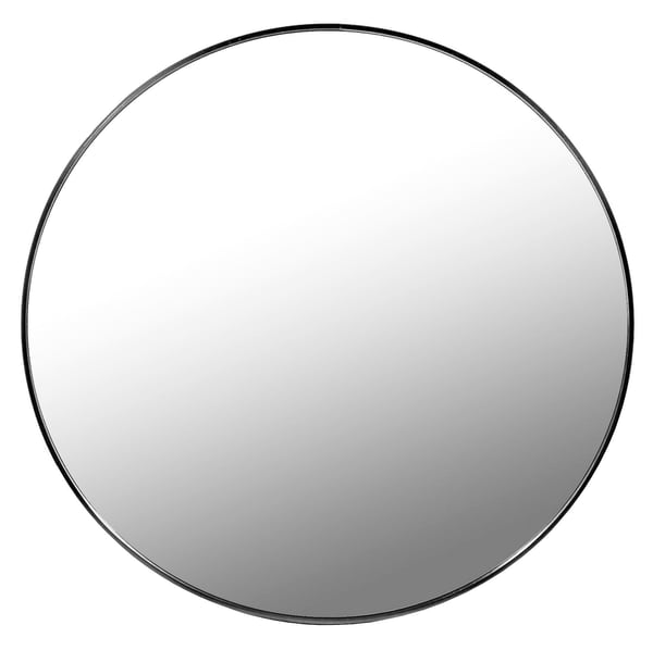 Rundt spejl - badeværelsesspejl - vægspejl - Ø 60 cm - sort