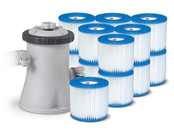 Intex Poolfilterpumpe - 1250L i timen - inkluderer 13 filtre - 32mm