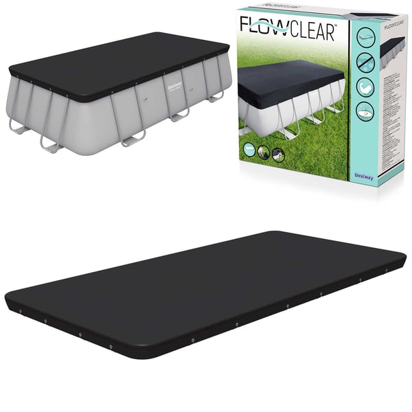 Bestway - poolskydd - rektangulärt - 396x185cm - blått