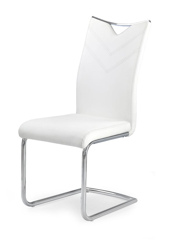 Matstol - ekoläder - 44x100x59 cm - vit
