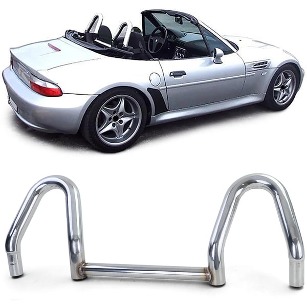 Styrtbøjle - BMW Z3 Cabrio Roadster - Rustfrit stål poleret - 60 mm rørdiameter