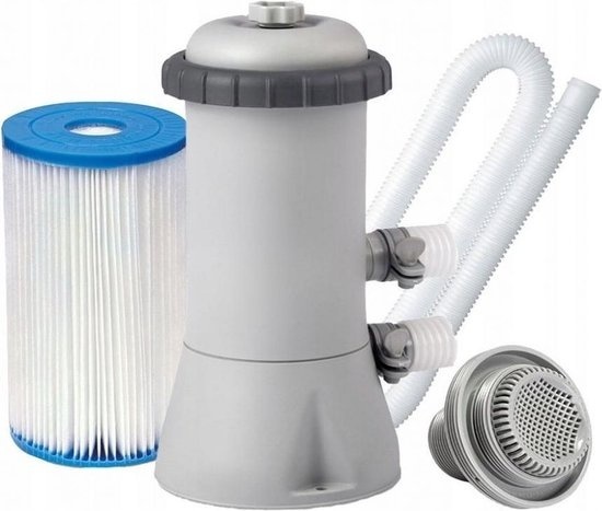 Svømmebassinpumpe med filter og rør - 2700 liter i timen - Intex