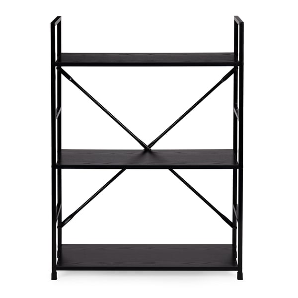 Bogreol - 80x59,5 cm - 3 hylder - sort