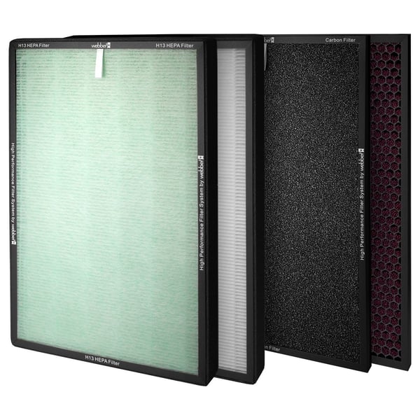 Filter til WEBBER AP9700 luftrenser - 32x5.5x45.5 cm - 4-trins - HEPA13