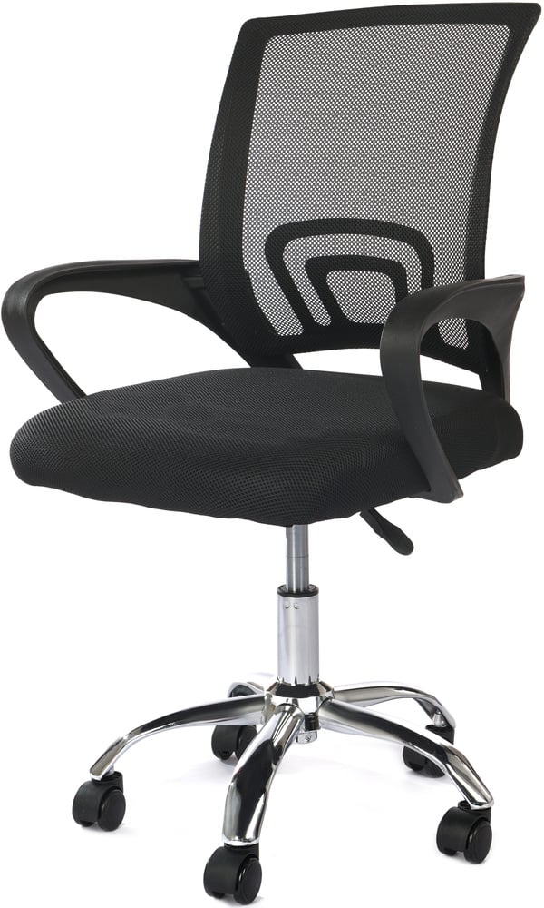 Skrivebordsstol - justerbar - ergonomisk - mesh - sort