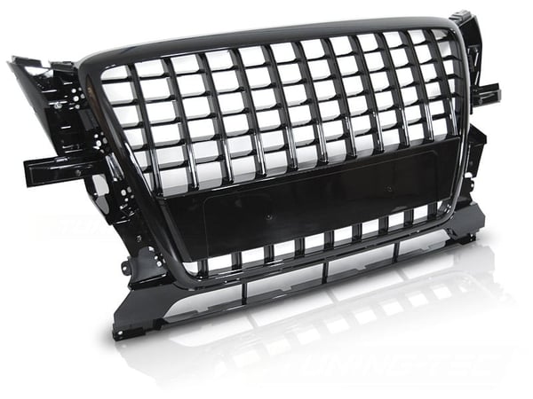 Grill til AUDI Q5 2008-09/2012 - sportsstil - blank sort