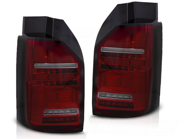 Takavalot VW T6.1 vuodesta 2020 - LED OEM - punainen savu