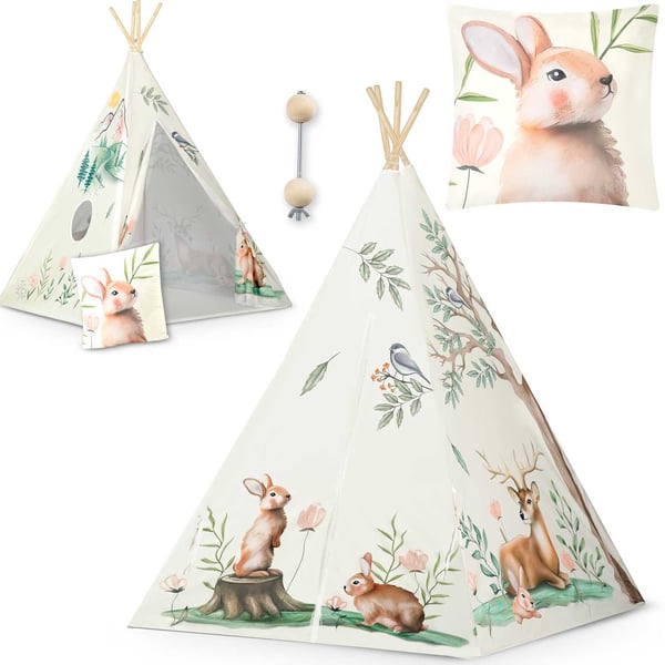 Legetelt tipi - beige - Nukido - 114×114×165 cm