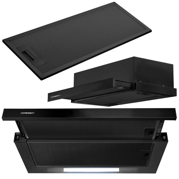 Underbygget emhætte - 60 cm - sort - Berdsen BE-60-LW