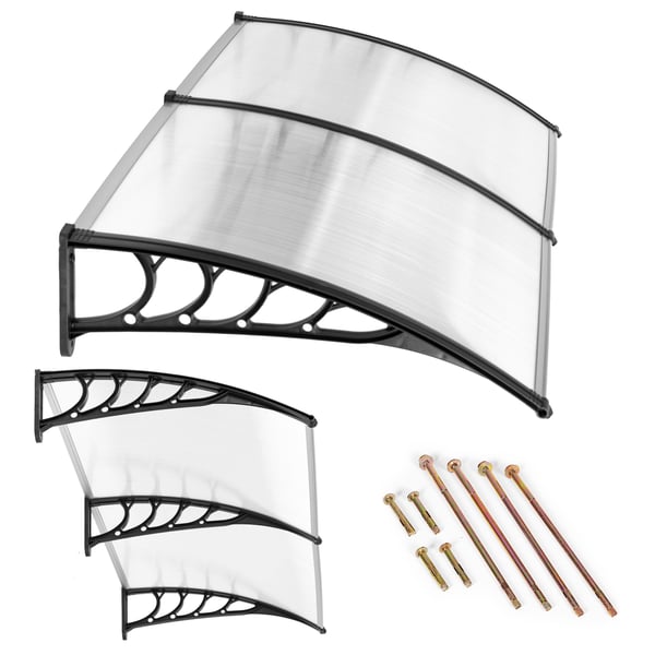 Baldakin - Dobbelt dørbaldakin - Polycarbonat - 96x196,5x27 cm