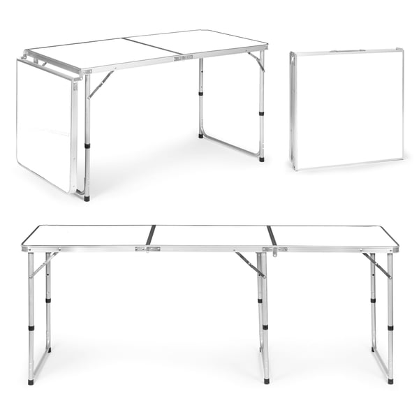 Sammenklappeligt campingbord - 180x60 cm - Letvægt - Skridsikre fødder