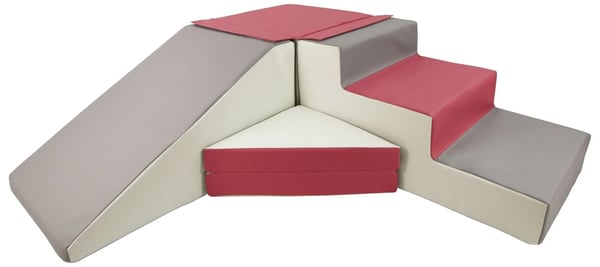 Vaahtomuoviliukumäki - 40 cm korkea - valkoinen, harmaa, violetti