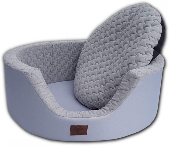 Luksus hundeseng XXL - 90 x 30 cm - vaskbart betræk - grå - hundesofa hundepude hundeseng
