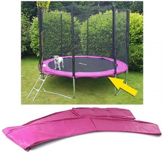 Trampolinkantskydd 244 cm diameter rosa