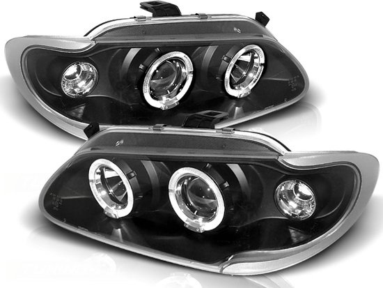 Ajovalot kaksoishalorenkailla RENAULT MEGANE / SCENIC 96-99 ANGEL EYES MUSTA