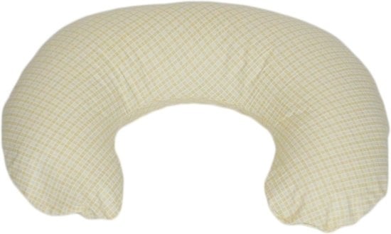 Ammepude 100% Bomuld - 80 cm - Creme med Cremefarvet Ternmønster