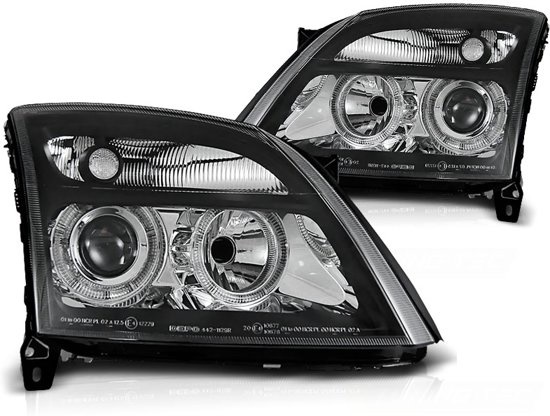 Ajovalot kaksoishalorenkailla OPEL VECTRA C 04 02-08 05 ANGEL EYES MUSTA