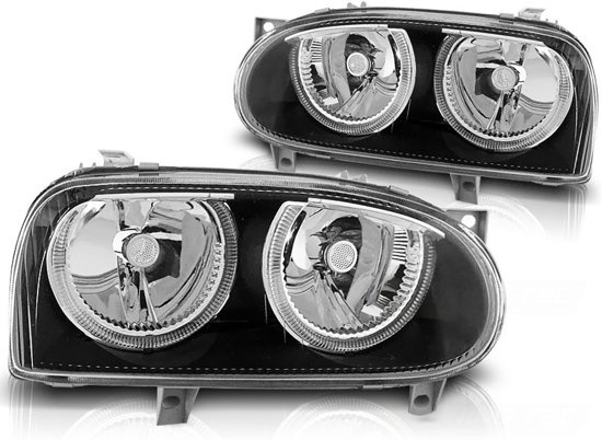 Ajovalot kaksoishalorenkailla VW GOLF 3 09 91-08 97 ANGEL EYES MUSTA