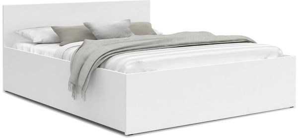 1,5 persoons bed 120x200 cm - hvid - uden madras - sammenklappelig bund - rengøringsvenlig