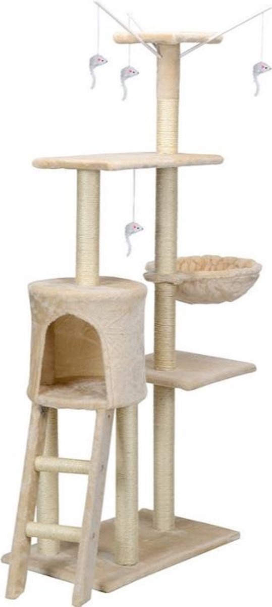 Kissapuu raapimispuu XXL 135 x 97 x 55 cm beige