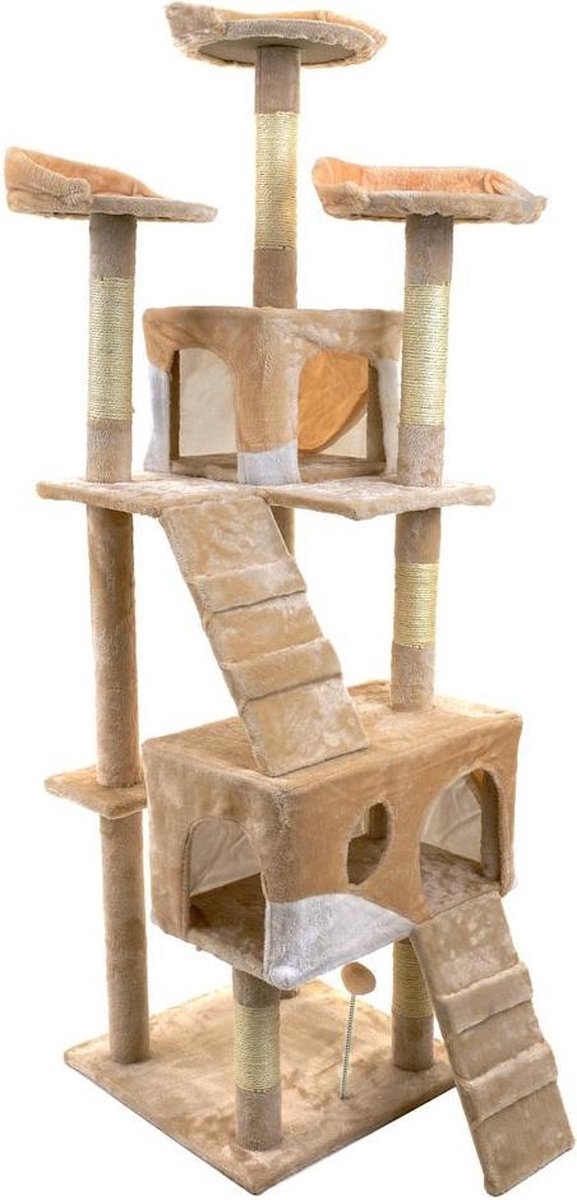 Kissapuu raapimispuu XXL 170 x 49 x 49 cm beige
