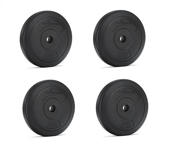 20kg ABS Hantelset med Betongfyllning för Hemmaträning