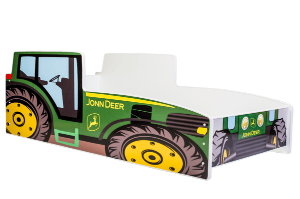 John Deere inspireret traktor børneseng - Grøn, 160x80 cm, nem montering