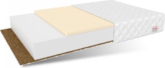 Børnemadras 70x160 cm koldskum - 11 cm tyk med kokos- og latexlag