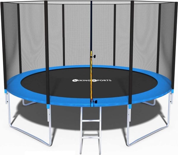 Trampolin 404 cm med sikkerhedsnet og stige - op til 150 kg