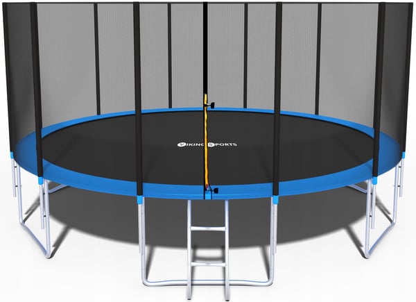 Trampolin - blå - 465 cm - med net og stige - op til 180 KG