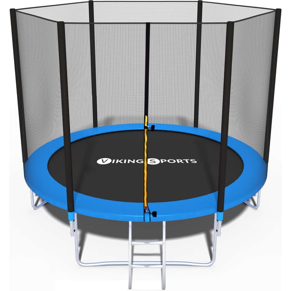 Trampolin 305 cm med sikkerhedsnet - op til 120 kg - blå