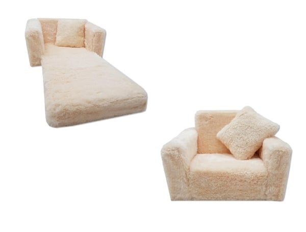 Lastensänky ja vierasvuode yhdessä - 100cm x 36cm x 25cm - beige plussa